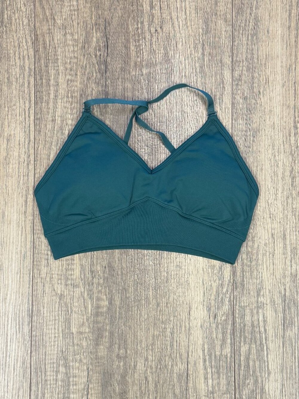 Emerald Green Strappy Sports Bra